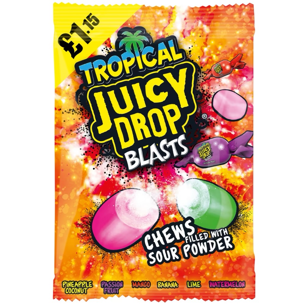 Bazooka Juicy Drop Blasts Tropical Bag