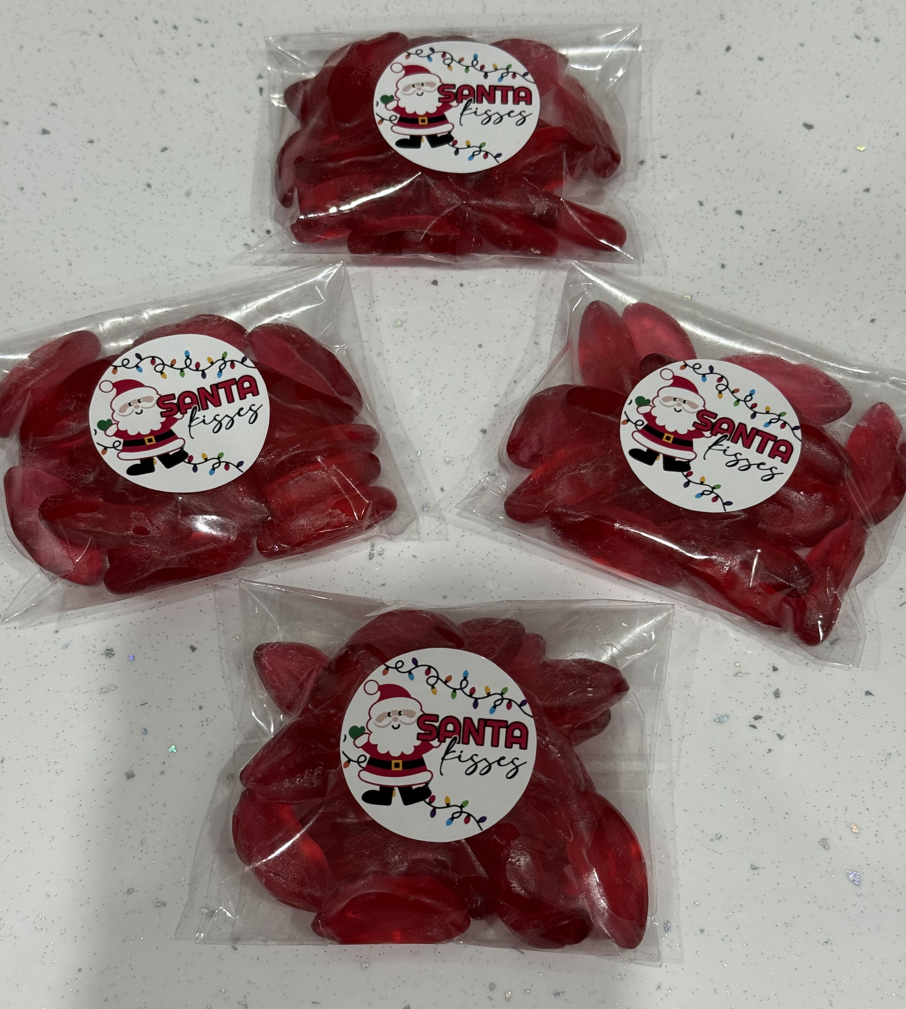 Santa kisses